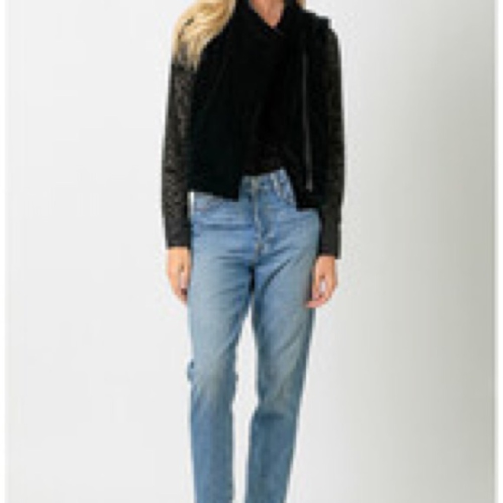 Mystree Velvet Puffer Vest Jacket